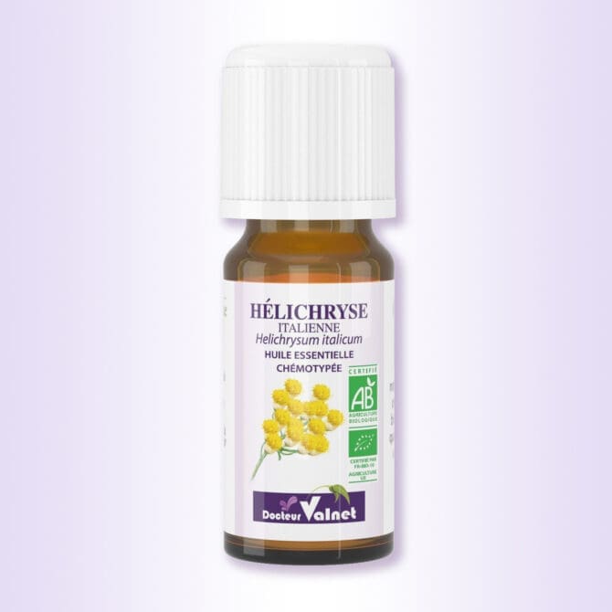 Flacon 10 ml d'huile essentielle d'helichryse italienne du Dr. Valnet