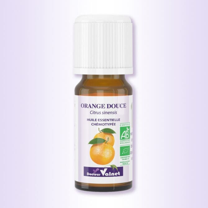 Flacon de 10 ml d'huile essentielle d'Orange douce du docteur valnet