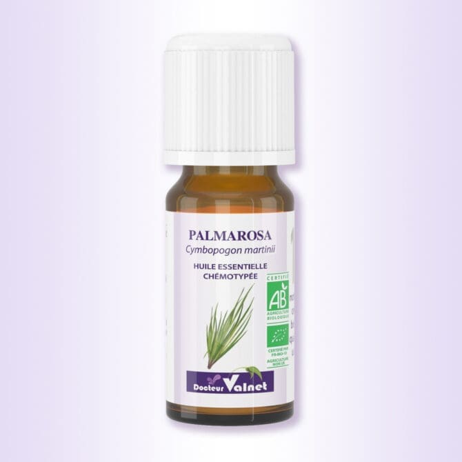 Flacon de 10 ml d'huile essentielle de Palmarosa du docteur valnet