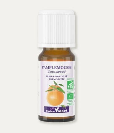 Flacon 10 ml d'huile essentielle de pamplemousse. Certifiée label AB, Agriculture Biologique.