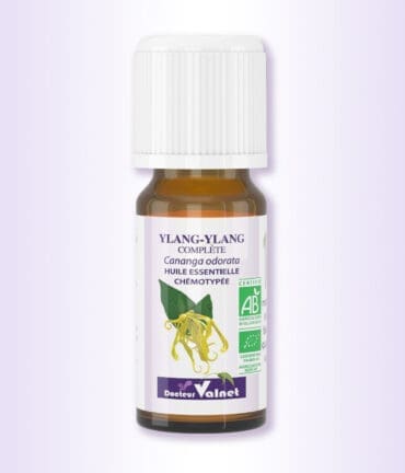 Flacon de 10 ml d'huile essentielle d'ylang ylang du Dr Valnet.