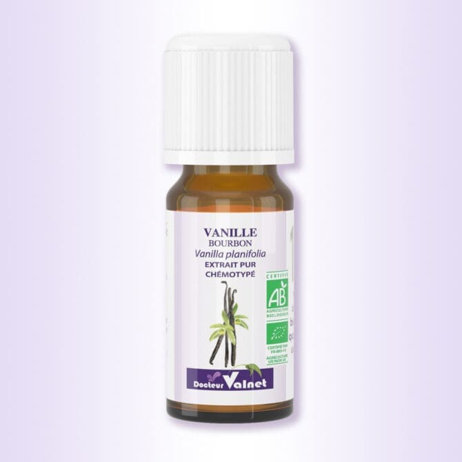 Flacon de 10 ml extrait pur chémotypé de Vanille bourbon du Docteur Valnet