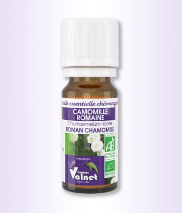flacon 10 ml d'huile essentielle de camomille romaine du Dr. Valnet