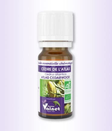 flacon 10 ml d'huile essentielle de cèdre de l'atlas du Dr. valnet