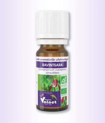 flacon de 10 ml d'huile essentielle de Ravintsara du docteur valnet