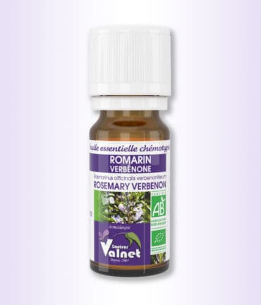 Flacon de 10 ml d'huile essentielle de romarin verbénone du docteur Valnet