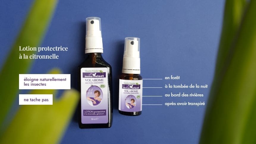 Volarome, lotion protectrice à la citronnelle