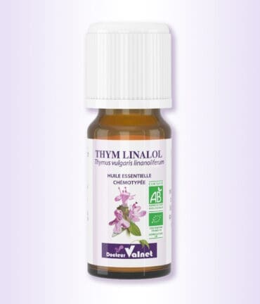 Flacon de 10 ml d'huile essentielle de Thym linalol du Docteur Valnet